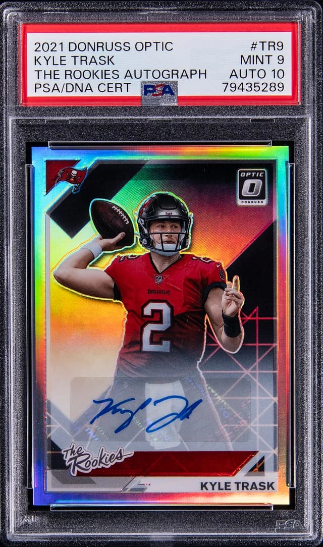 2021 Panini Donruss Optic Kyle Trask The Rookies Autograph #TR9 card image