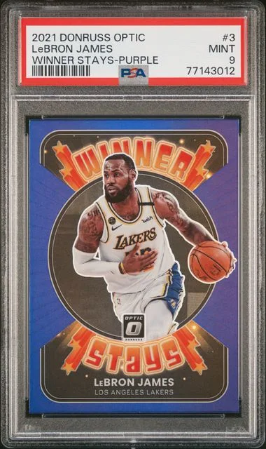 2021 Panini Donruss Optic LeBron James Winner Stays Purple #3 card image