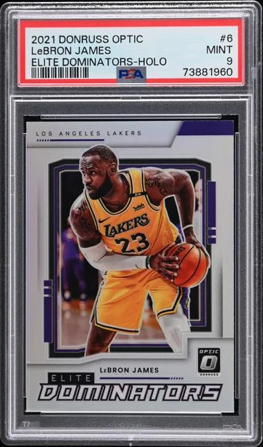 2021 Panini Donruss Optic LeBron James Elite Dominators Holo #6 card image