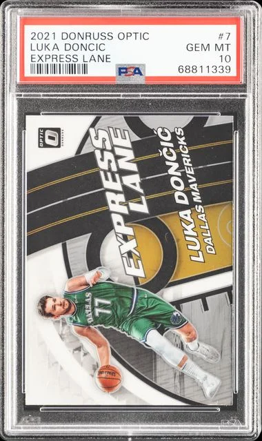2021 Panini Donruss Optic Luka Doncic Express Lane #7 card image