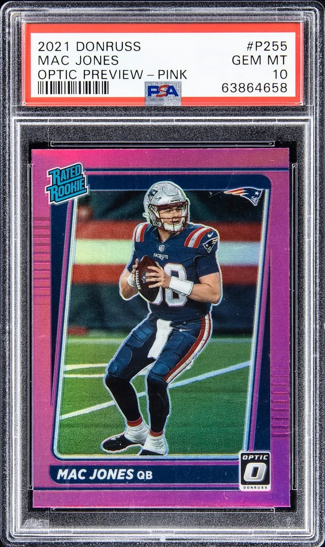 2021 Panini Donruss Optic Mac Jones Preview-Pink #P255 card image