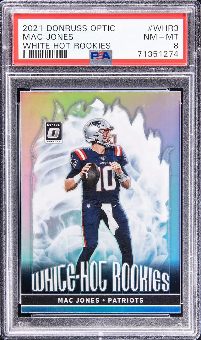 2021 Panini Donruss Optic Mac Jones White Hot Rookies #WHR-3 card image