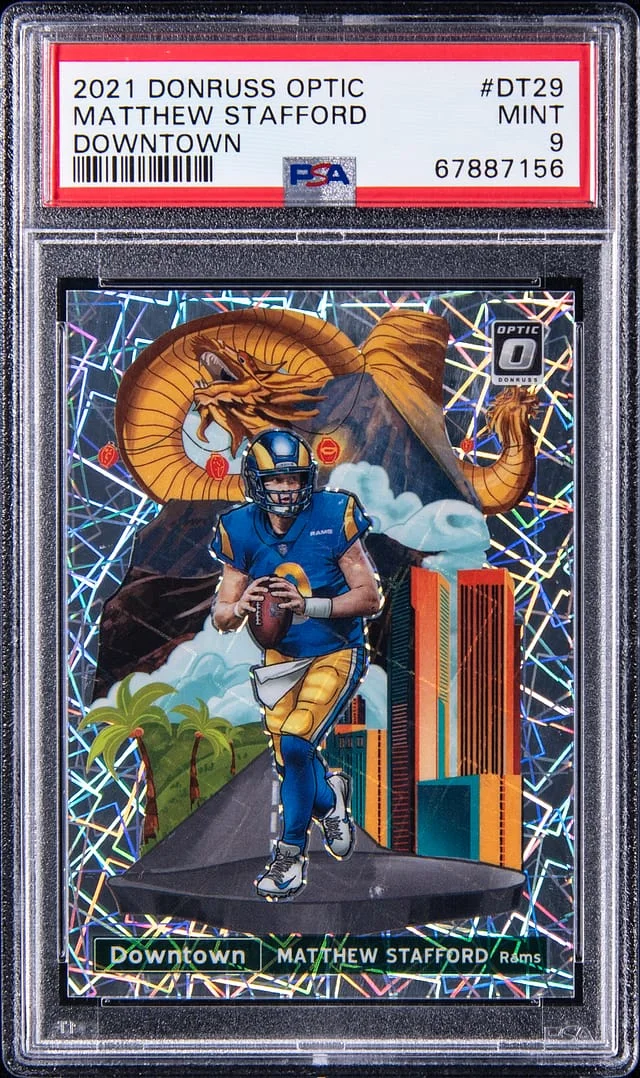 2021 Panini Donruss Optic Matthew Stafford Downtown #DT-29 card image