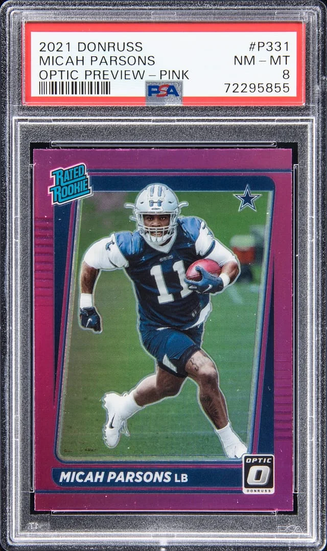 2021 Panini Donruss Optic Micah Parsons Preview Pink #P331 card image
