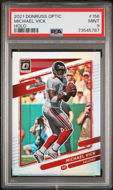 2021 Panini Donruss Optic Michael Vick Holo #156 card image