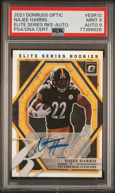2021 Panini Donruss Optic Najee Harris Elite Series Rookies Autograph #ESR-12 card image