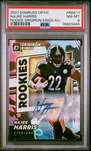 2021 Panini Donruss Optic Najee Harris Gridiron Kings Autographs #Rgk11 card image