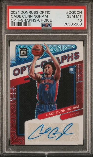 2021 Panini Donruss Optic Opti-Graphs Choice Ogccn Cade Cunningham #no-number card image