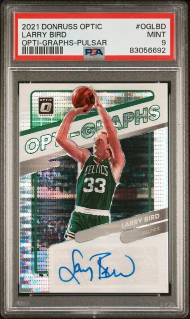 2021 Panini Donruss Optic Opti-Graphs Pulsar Oglbd Larry Bird #no-number card image
