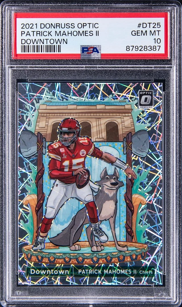 2021 Panini Donruss Optic Patrick Mahomes II Downtown #DT-25 card image