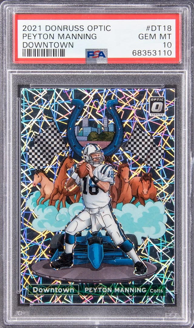 2021 Panini Donruss Optic Peyton Manning Downtown #DT-18 card image