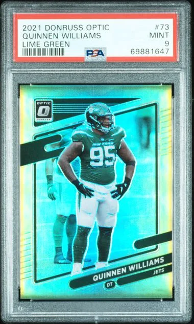 2021 Panini Donruss Optic Quinnen Williams Lime Green #73 card image