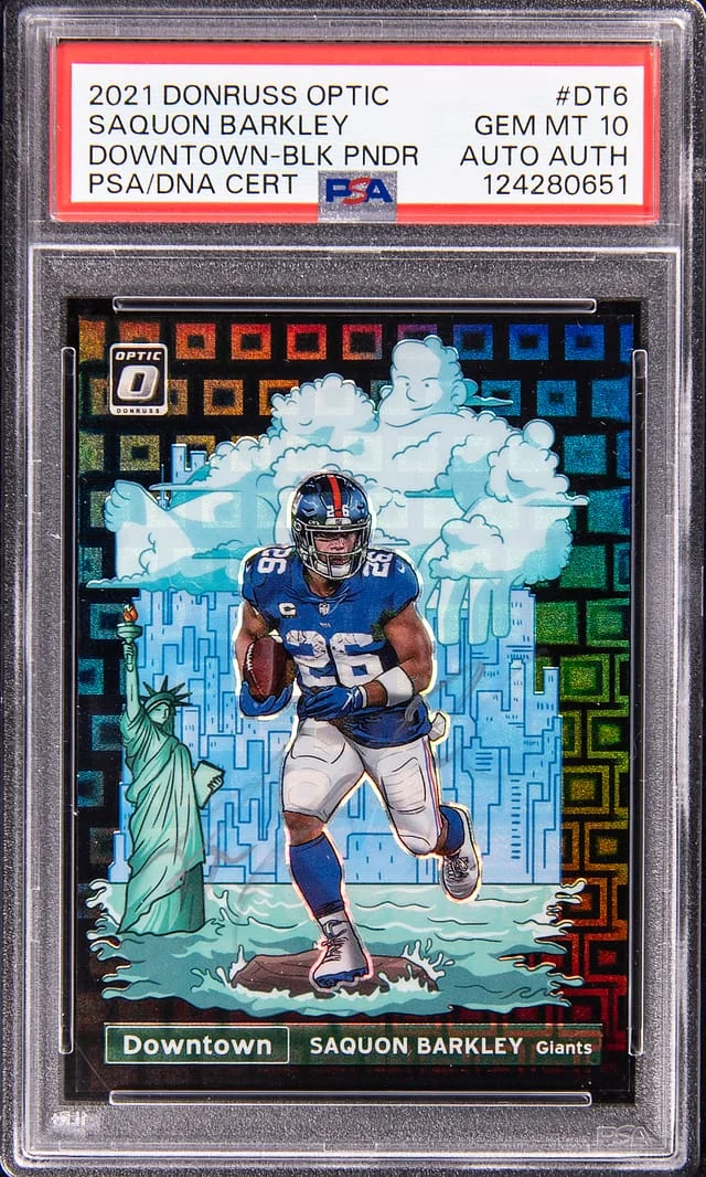2021 Panini Donruss Optic Saquon Barkley Downtown #DT-6 card image