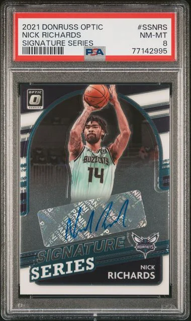 2021 Panini Donruss Optic Signature Series Ssnrs Nick Richards #no-number card image