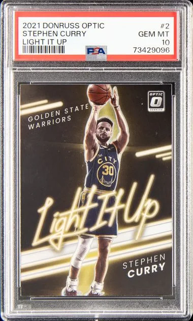 2021 Panini Donruss Optic Stephen Curry Light It Up #2 card image