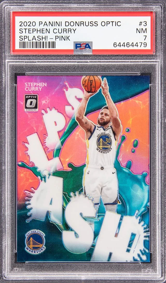 2021 Panini Donruss Optic Stephen Curry Splash! Pink #3 card image