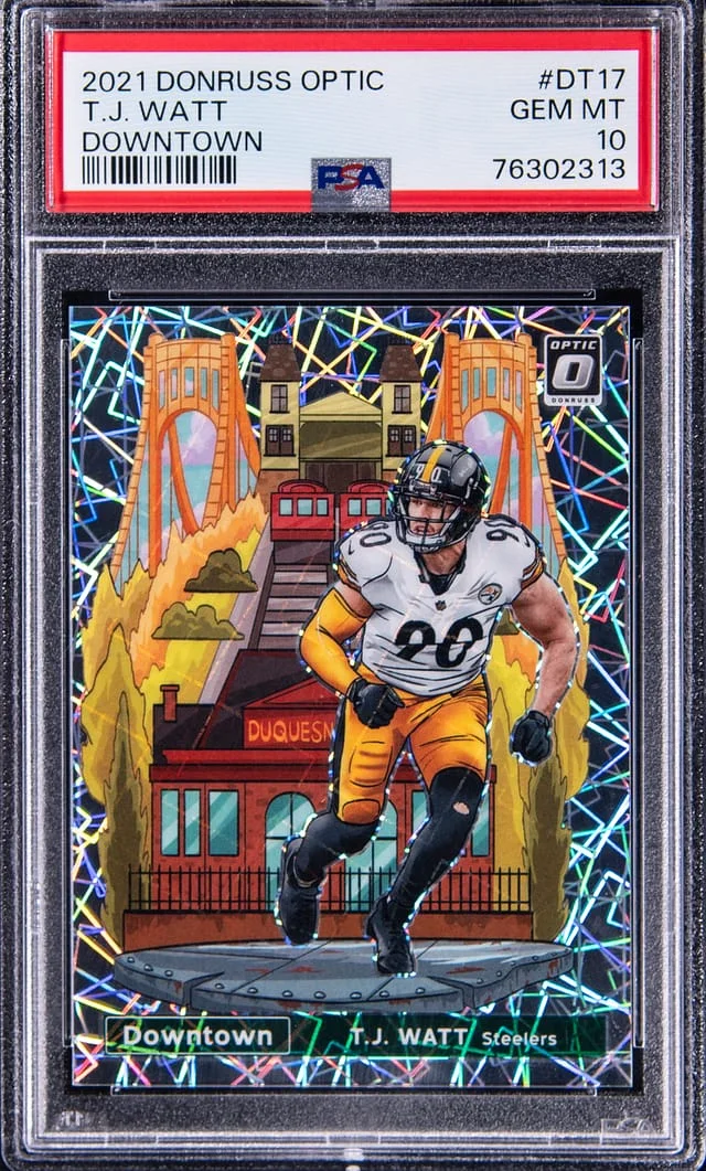 2021 Panini Donruss Optic T.J. Watt Downtown #DT17 card image
