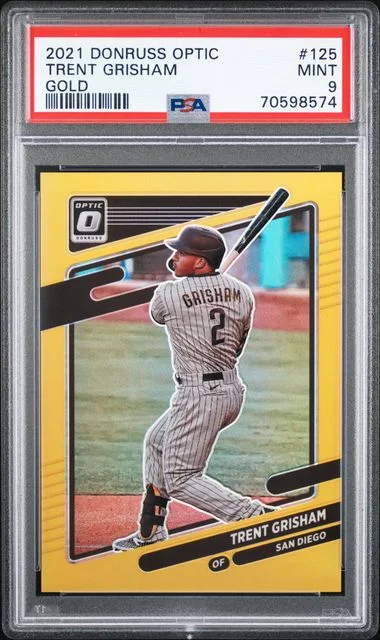 2021 Panini Donruss Optic Trent Grisham Gold #125 card image
