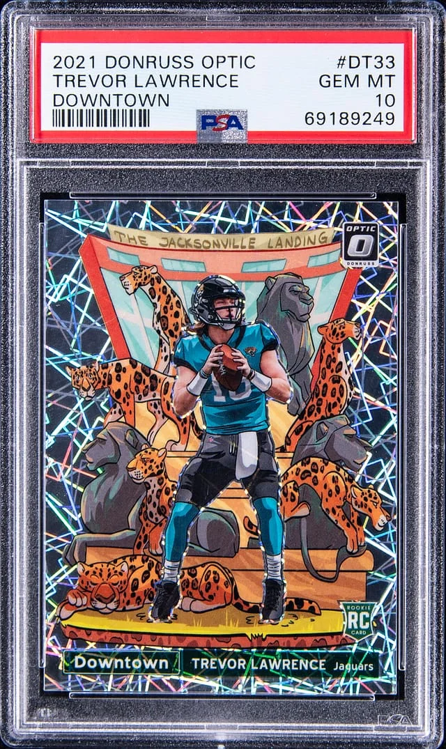 2021 Panini Donruss Optic Trevor Lawrence Downtown #DT33 card image