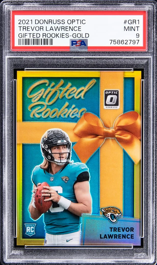 2021 Panini Donruss Optic Trevor Lawrence Gifted Rookies Gold #GR-1 card image