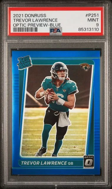 2021 Panini Donruss Optic Trevor Lawrence Preview-Blue Rated #P-251 card image