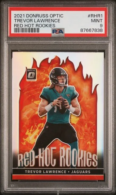 2021 Panini Donruss Optic Trevor Lawrence Red Hot Rookies #RHR1 card image