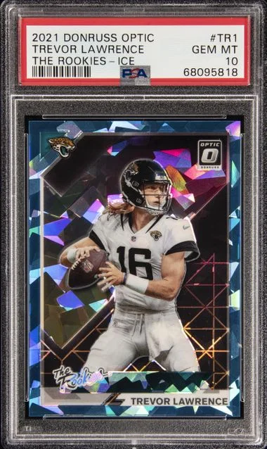 2021 Panini Donruss Optic Trevor Lawrence The Rookies Ice #TR-1 card image