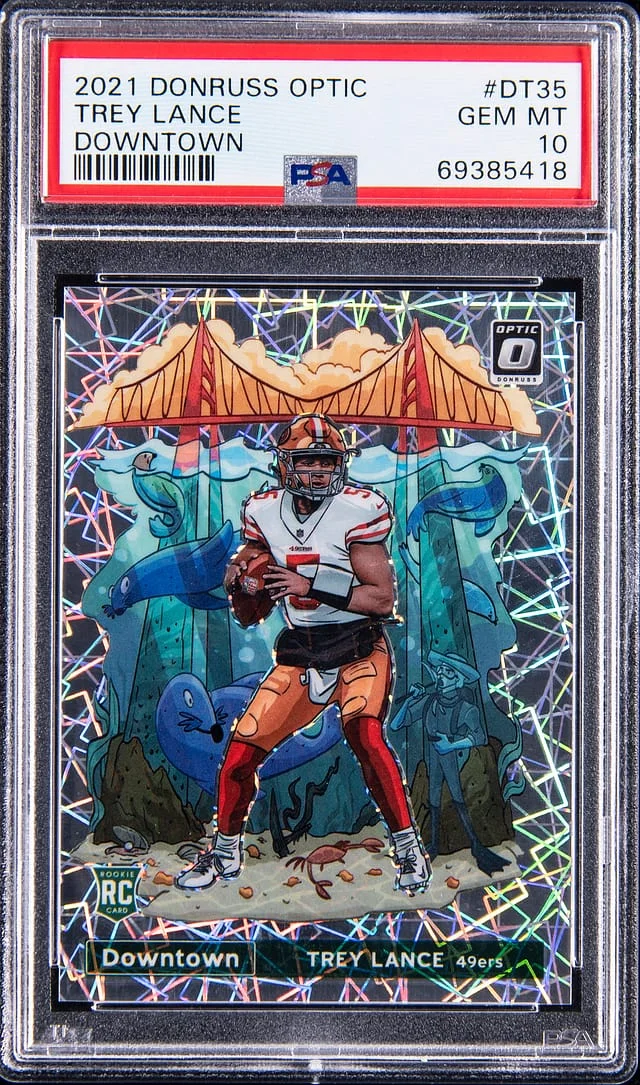 2021 Panini Donruss Optic Trey Lance Downtown #DT-35 card image