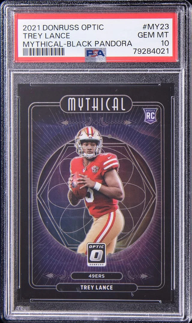 2021 Panini Donruss Optic Trey Lance Mythical Black Pandora #MY23 card image
