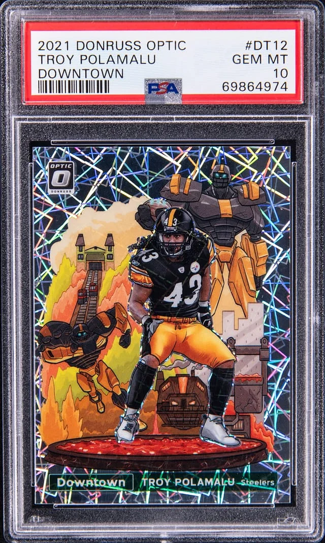 2021 Panini Donruss Optic Troy Polamalu Downtown #DT-12 card image