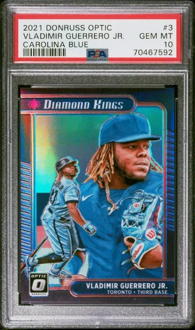 2021 Panini Donruss Optic Vladimir Guerrero Jr. Carolina Blue #3 card image