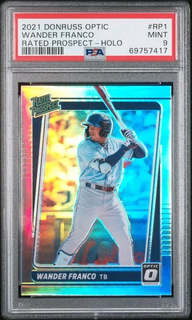 2021 Panini Donruss Optic Wander Franco Rated Prospect Holo #RP1 card image