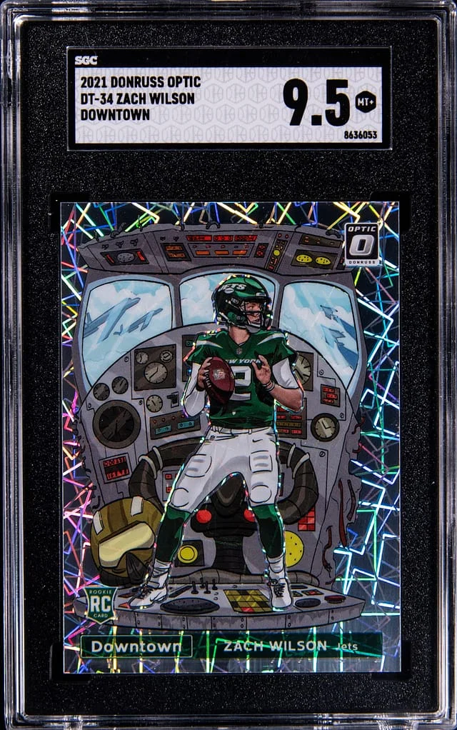 2021 Panini Donruss Optic Zach Wilson Downtown #DT-34 card image