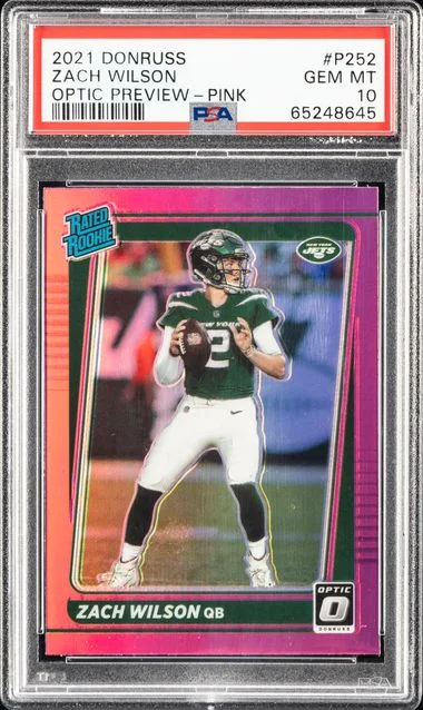 2021 Panini Donruss Optic Zach Wilson Preview-Pink #P252 card image