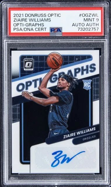 2021 Panini Donruss Optic Ziaire Williams Opti-Graphs #OGZWL card image