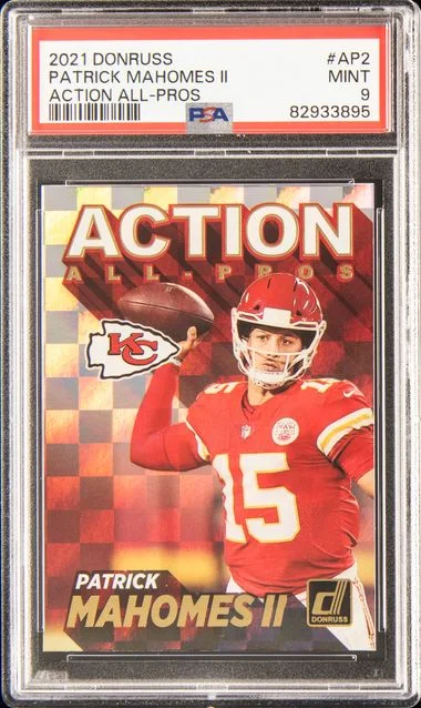 2021 Panini Donruss Patrick Mahomes II Action All-Pros #AP2 card image
