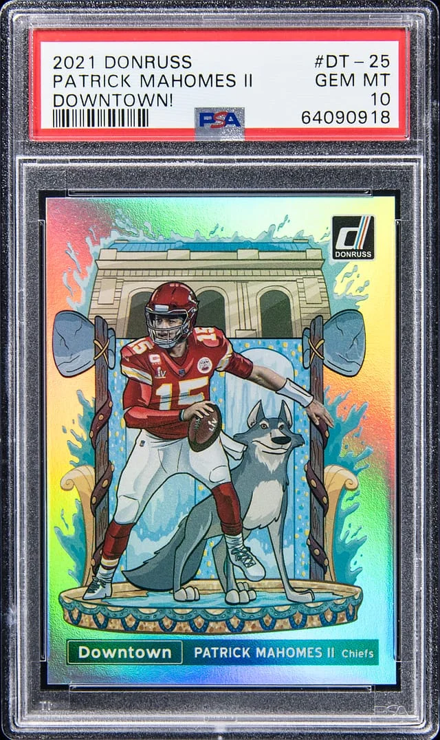 2021 Panini Donruss Patrick Mahomes II Downtown! #DT-25 card image