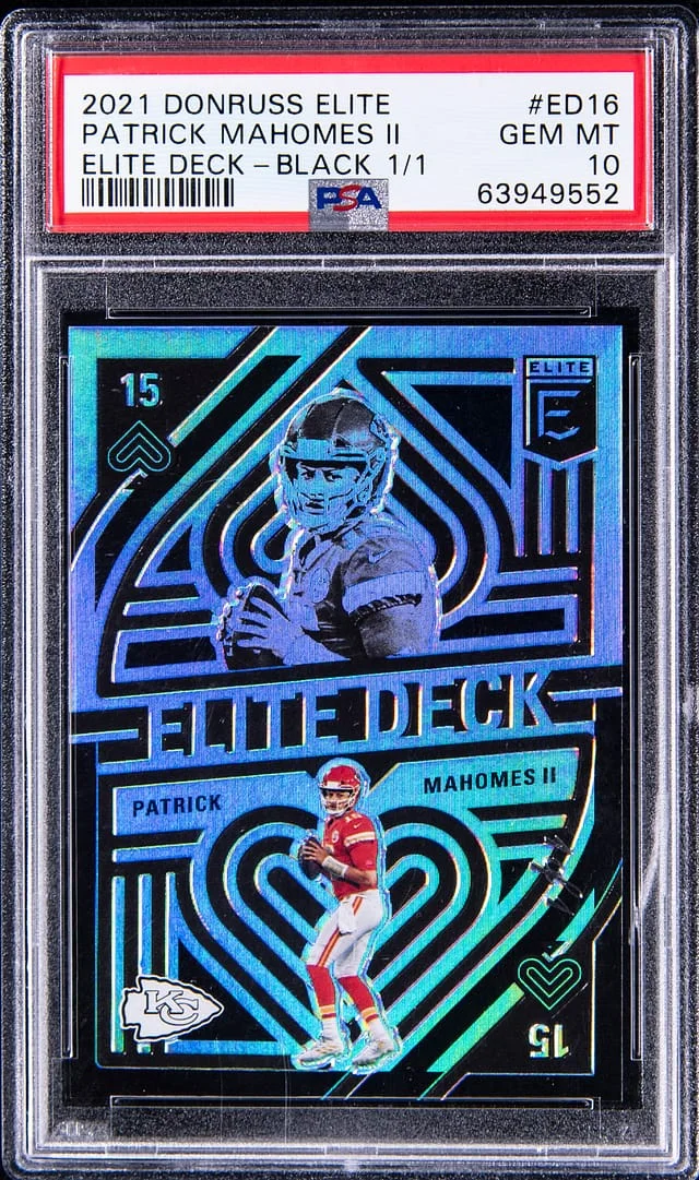 2021 Panini Donruss Patrick Mahomes II Elite Deck Black #ED16 card image