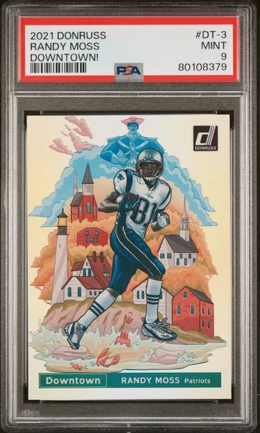 2021 Panini Donruss Randy Moss Downtown #DT-3 card image