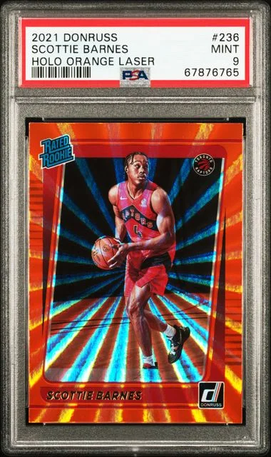 2021 Panini Donruss Scottie Barnes Holo Orange Laser #236 card image
