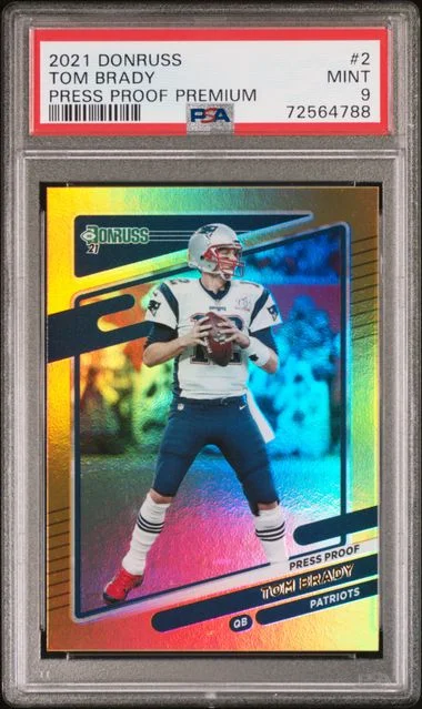 2021 Panini Donruss Tom Brady Press Proof Premium #2 card image