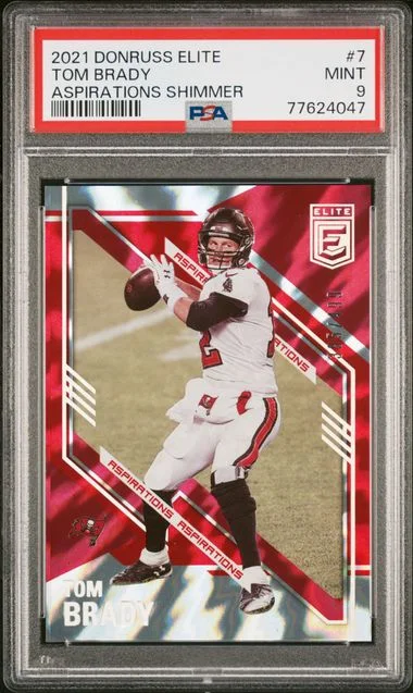 2021 Panini Donruss Tom Brady Elite Aspirations Shimmer #7 card image