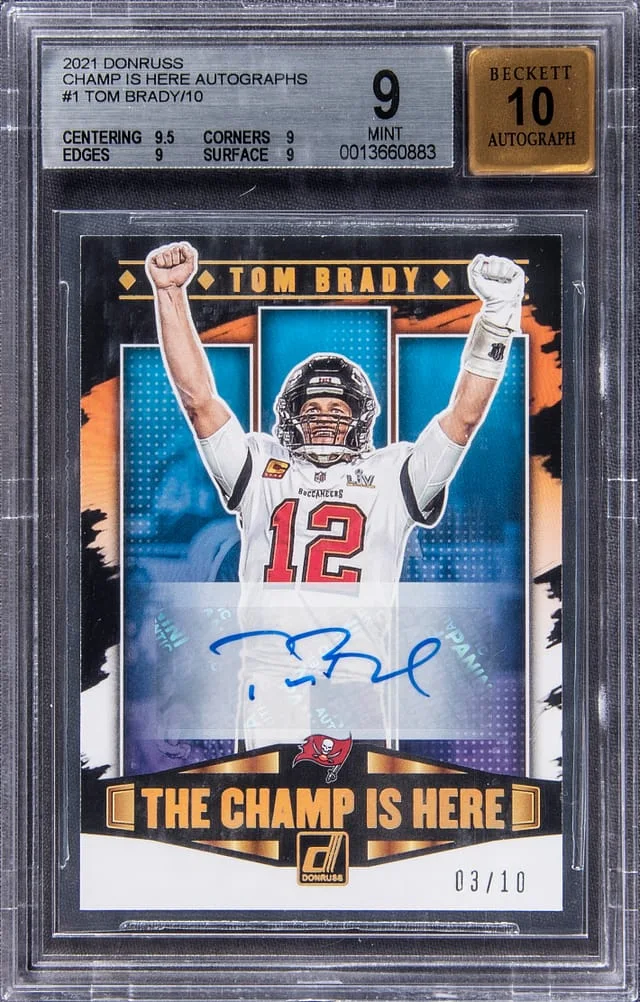 2021 Panini Donruss Tom Brady Champ Is Here Autographs #CIH-1 card image