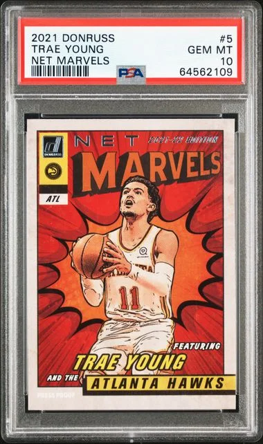 2021 Panini Donruss Trae Young Net Marvels #5 card image