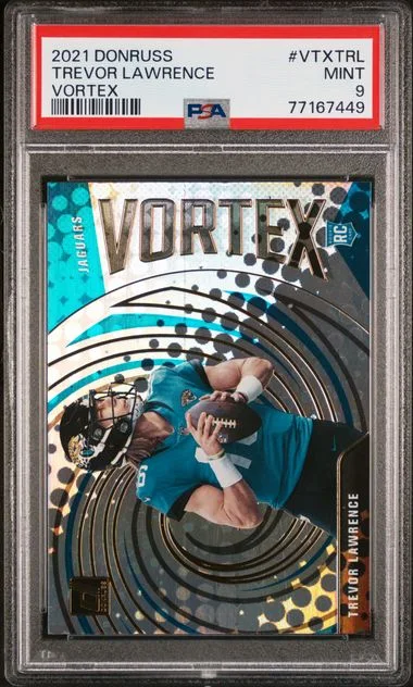 2021 Panini Donruss Trevor Lawrence Vortex #VTX-TRL card image