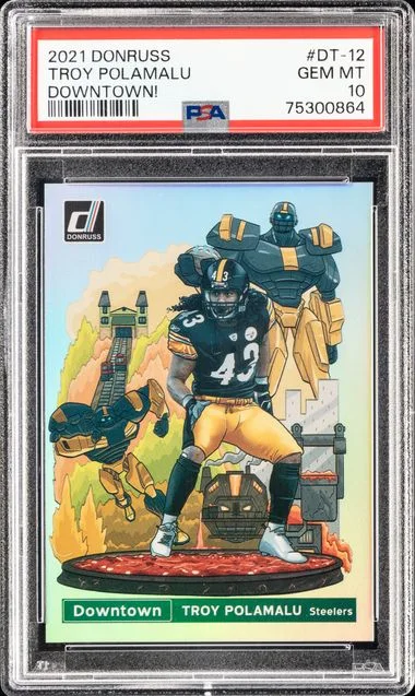 2021 Panini Donruss Troy Polamalu Downtown #DT-12 card image