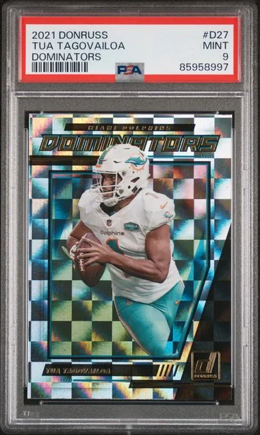 2021 Panini Donruss Tua Tagovailoa Dominators #D27 card image