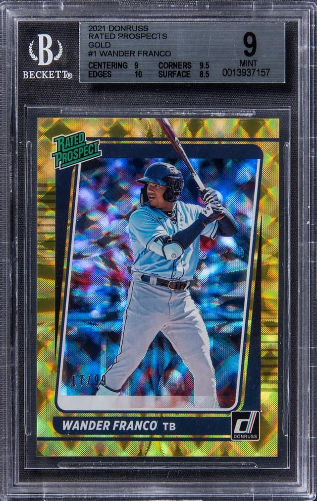 2021 Panini Donruss Wander Franco Rated Prospects Gold #RP1 card image