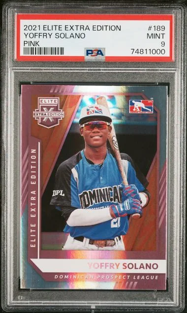 2021 Panini Elite Extra Edition Yoffry Solano Pink #189 card image
