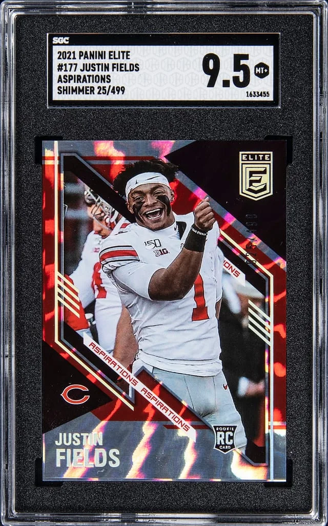 2021 Panini Elite Justin Fields Aspirations Shimmer #177 card image